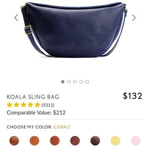 Portland Leather Navy Shoulder Bag